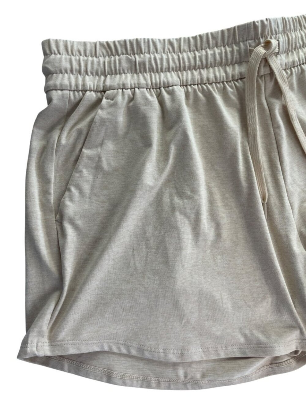 Saucony Triumph 3" Shorts Beige Lightweight Recycled Material Women's Size L NWT - Picture 4 of 9